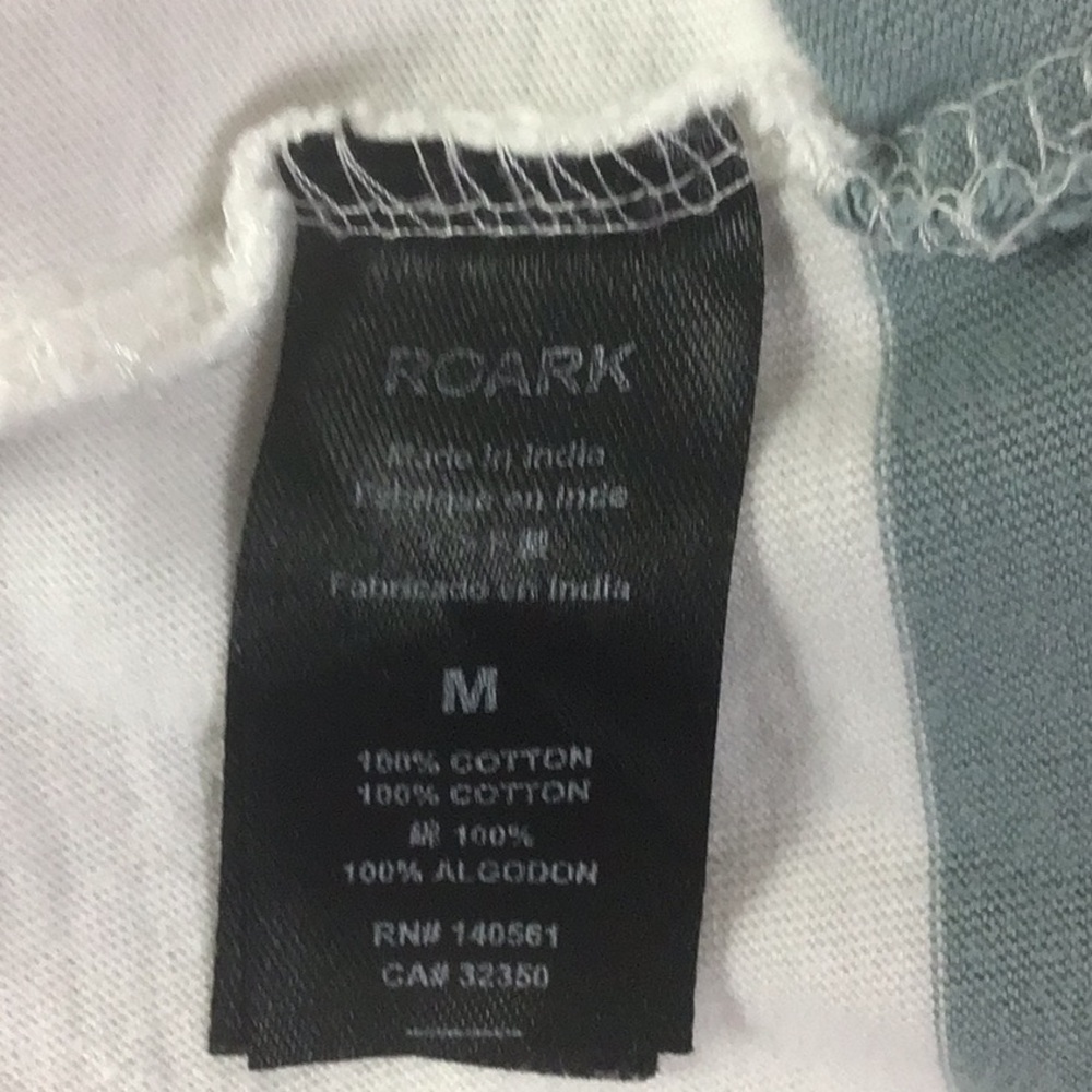 Roark Men's One Eyed Jack Striped Cotton Knit Polo Shirt SIZE Medium - Picture 9 of 9